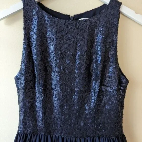 BB Dakota Navy Blue Sequin Mini Dress Size 4 - Picture 7 of 9